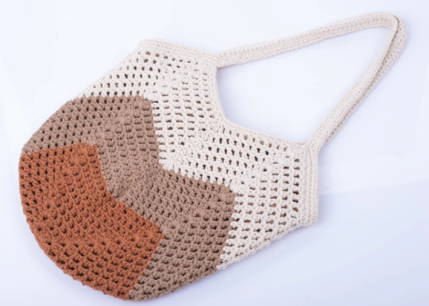 Beige Crochet Bag