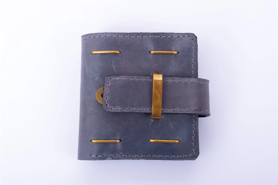 Grey Copper Lock Wallet
