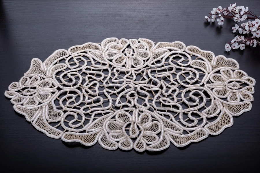 Off-White Oval Doily