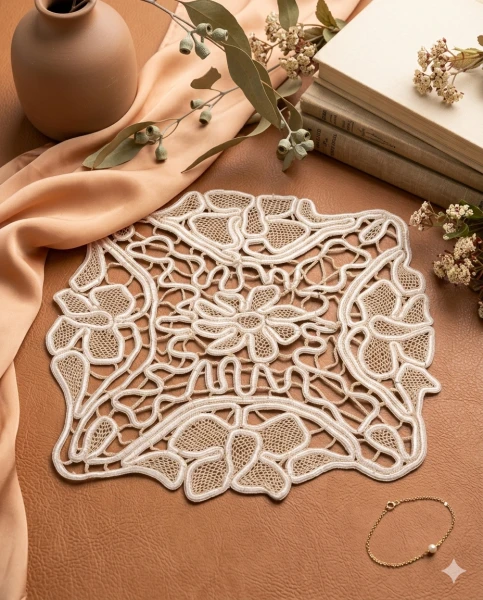 Square Embroidered Doily