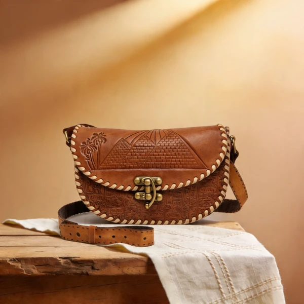 Handgravierte Ledertasche