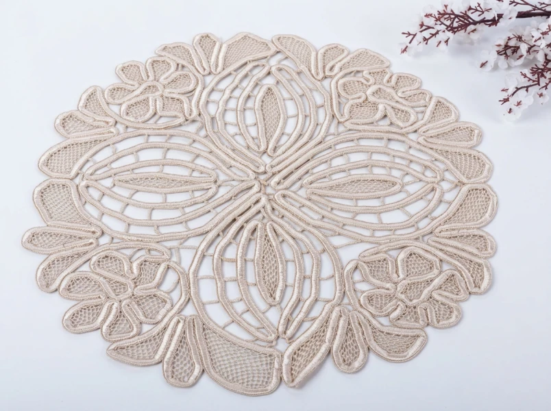 Cream Round Doily