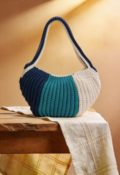 Colorful Crochet Shoulder Bag