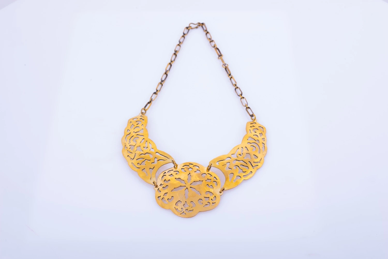 Large women's copper necklace