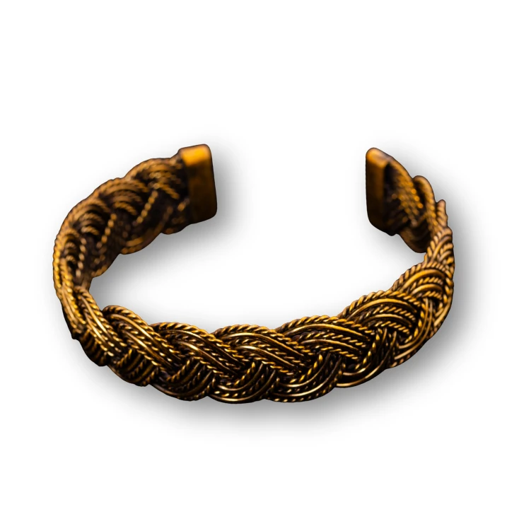 Women's braided copper bracelet