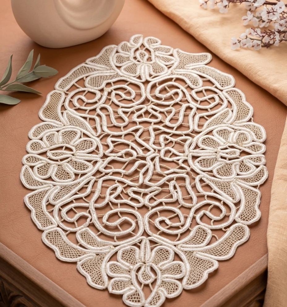 Off-White Oval Doily