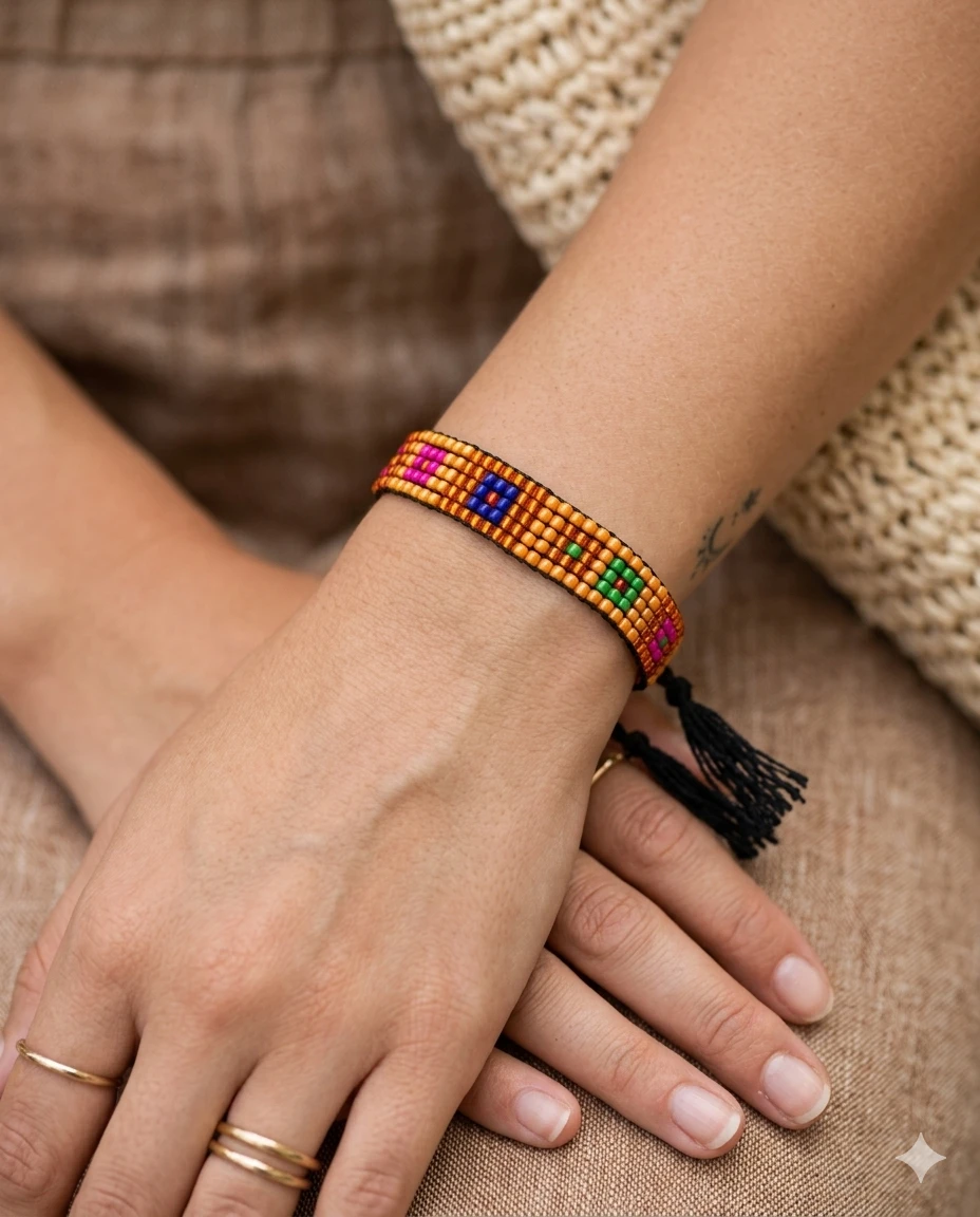 Brown Beaded Bracelet