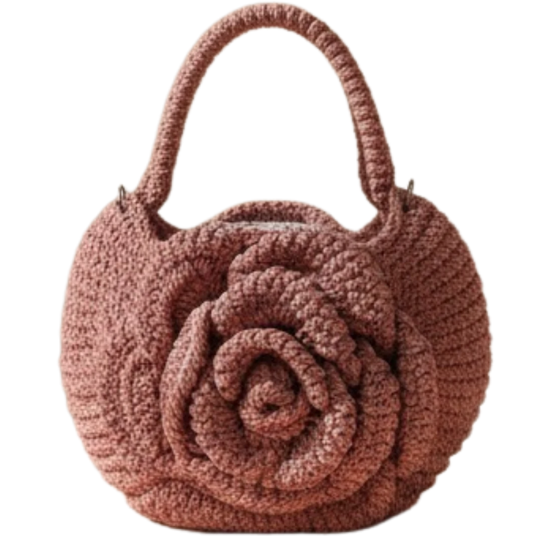 Häkel-Handtasche in Tulpenform