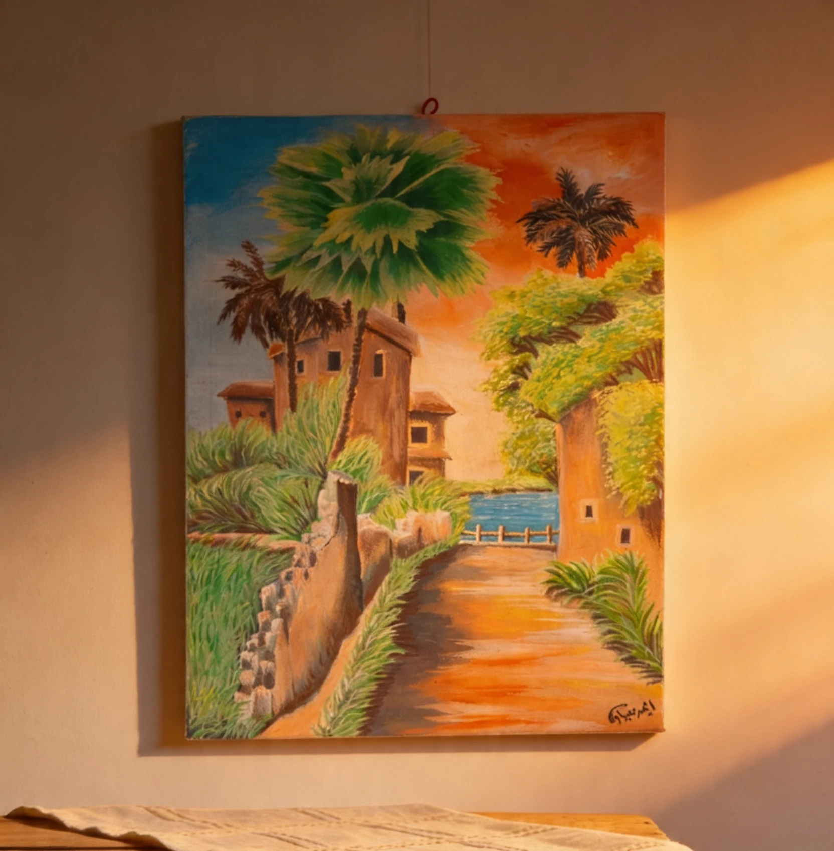 Rural Village Painting