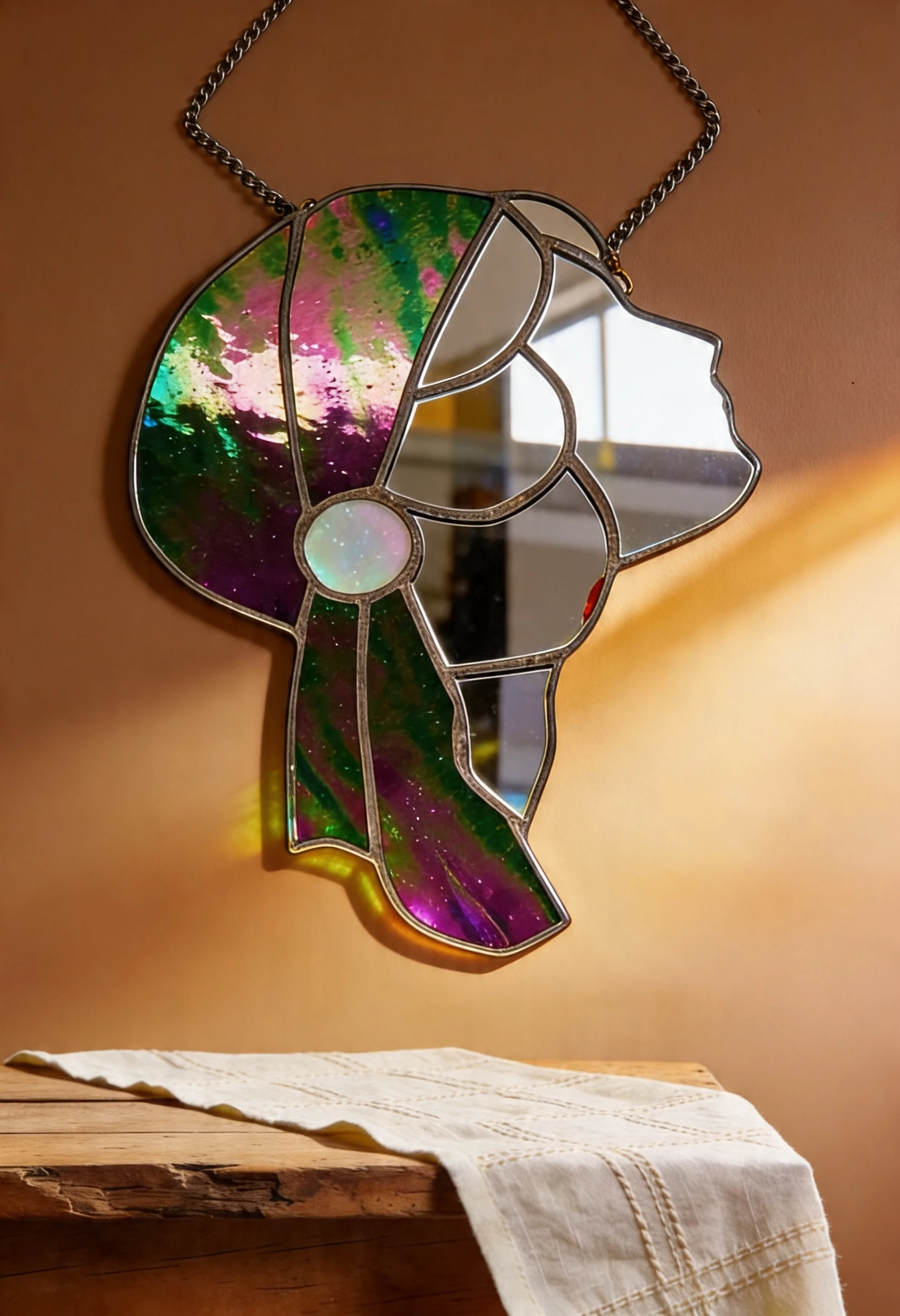 Stained Glass Mirror Hanger