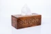 Wooden office tissue box