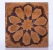Light brown wooden square coaster – ten-star hexagonal pattern