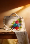 Off-White Floral Crochet Bag