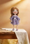 Mauve Girl Crochet Doll